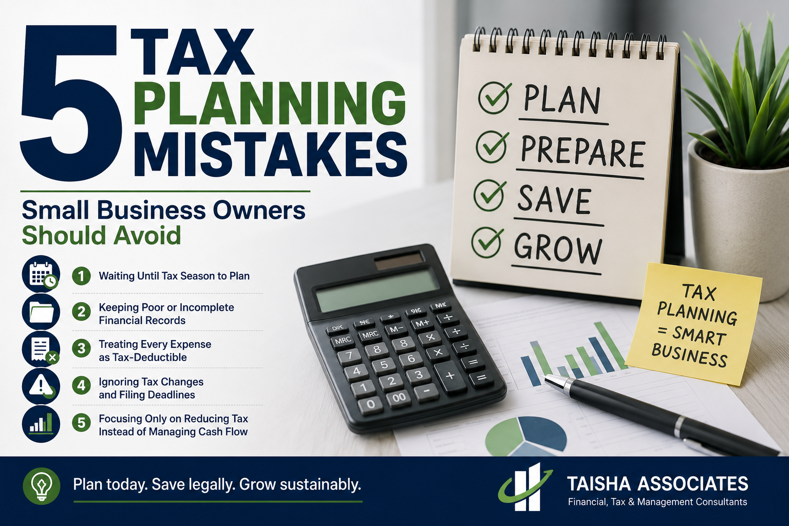5 Tax Planning Mistakes Small Business Owners Should Avoid